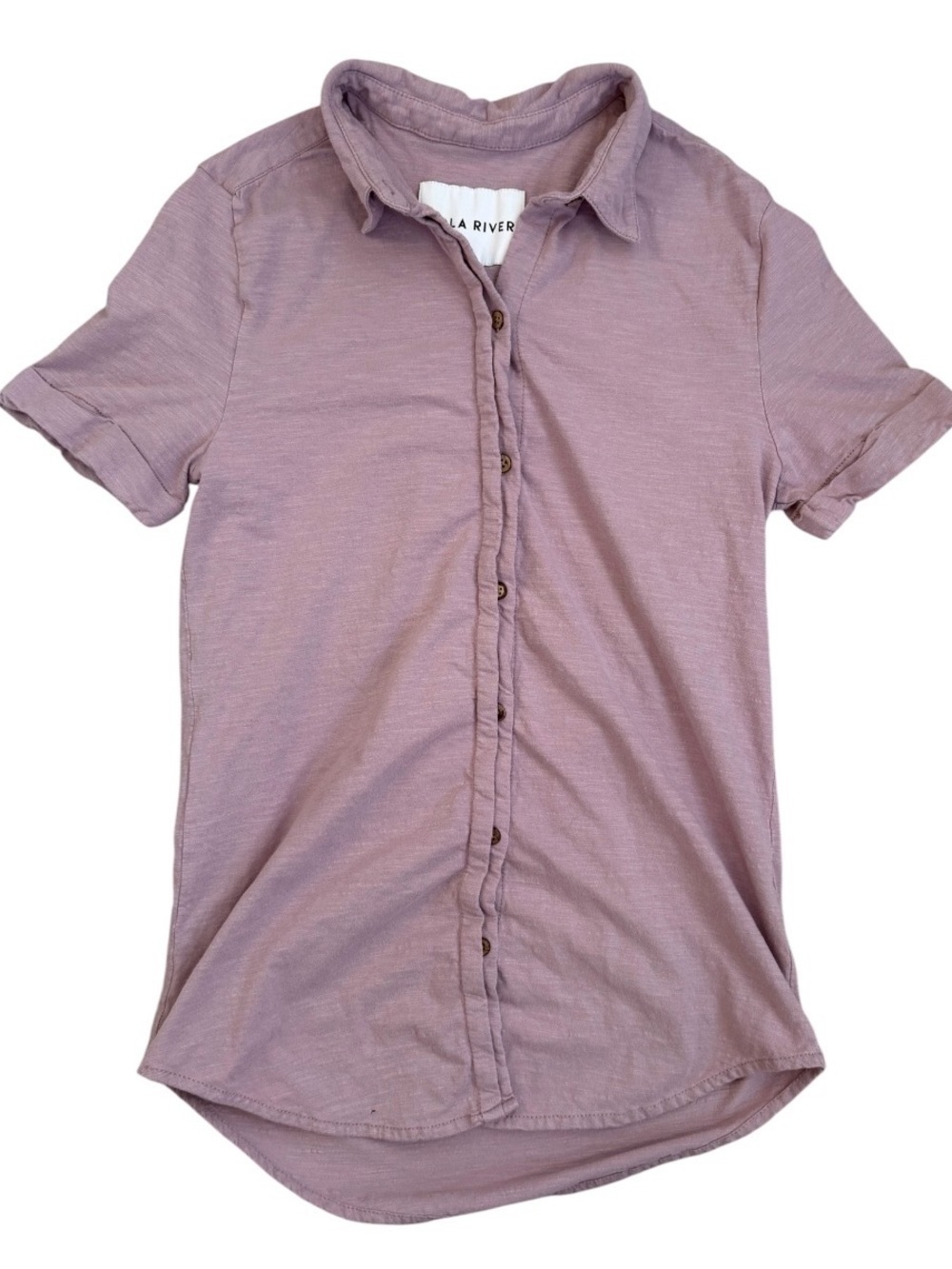 Lola River Cotton Short-Sleeve Button-Up Shirt